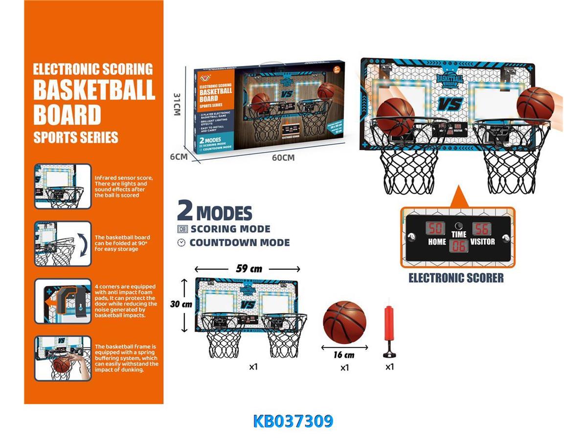 Sports game Two-players scoring basketball board with lights