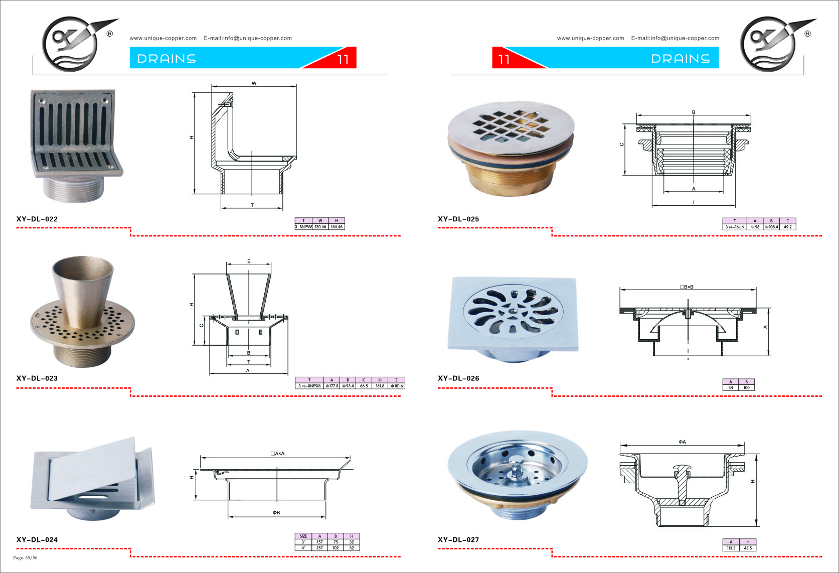 Nickel-bronze flood drain