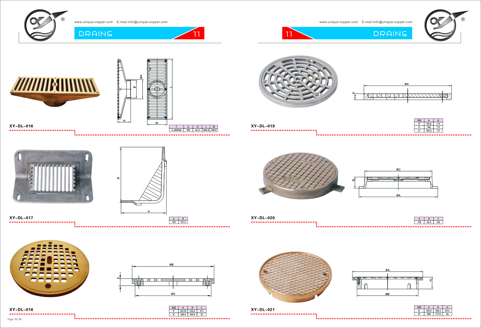 Bronze floor drain