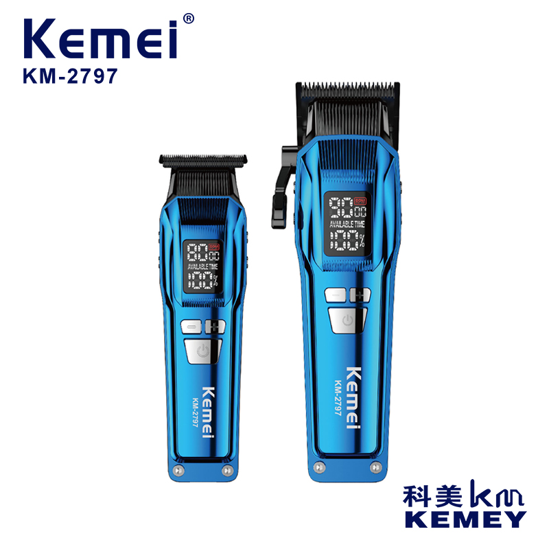 KEMEI KM-2797 New Design Rechargeable Hair Clippers Set DLC Electric Shaver Trimmer&Clipper Cordless