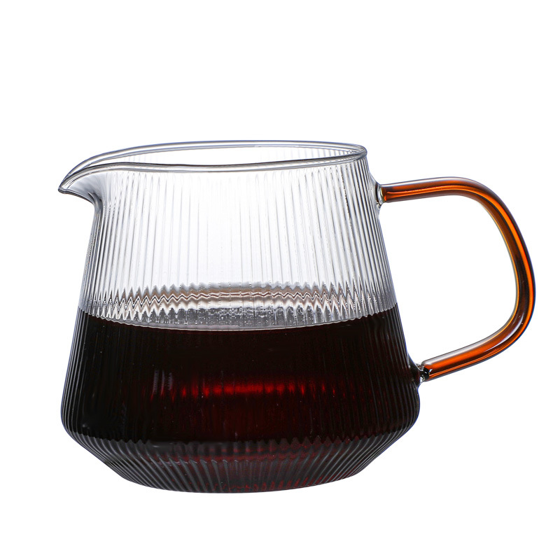 Striped glass coffee maker