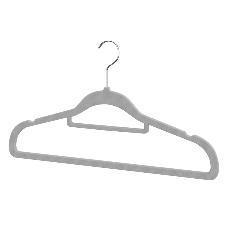 Anti slip flocking clothes hanger