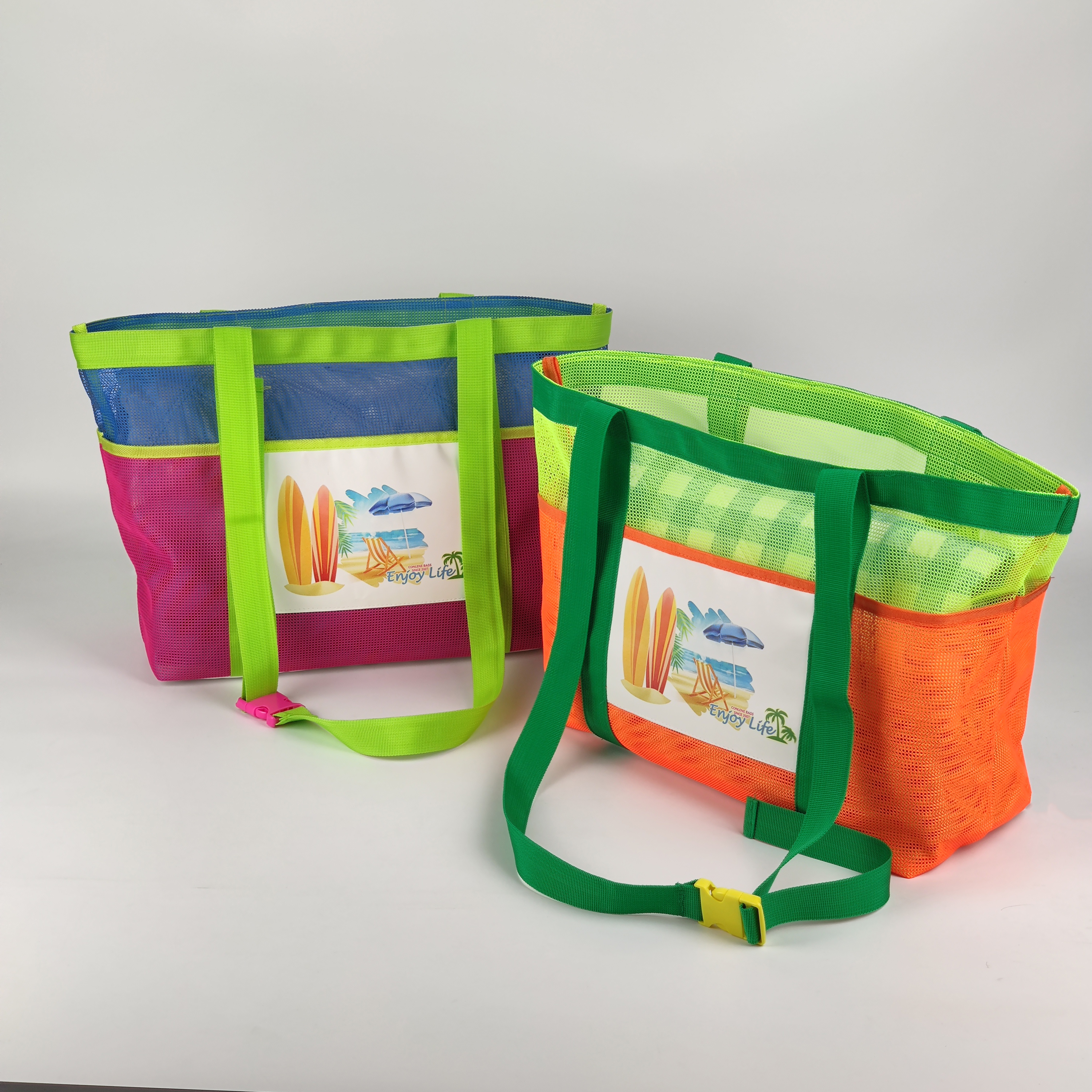 Single Shoulder Mesh Tote Beach Bag
