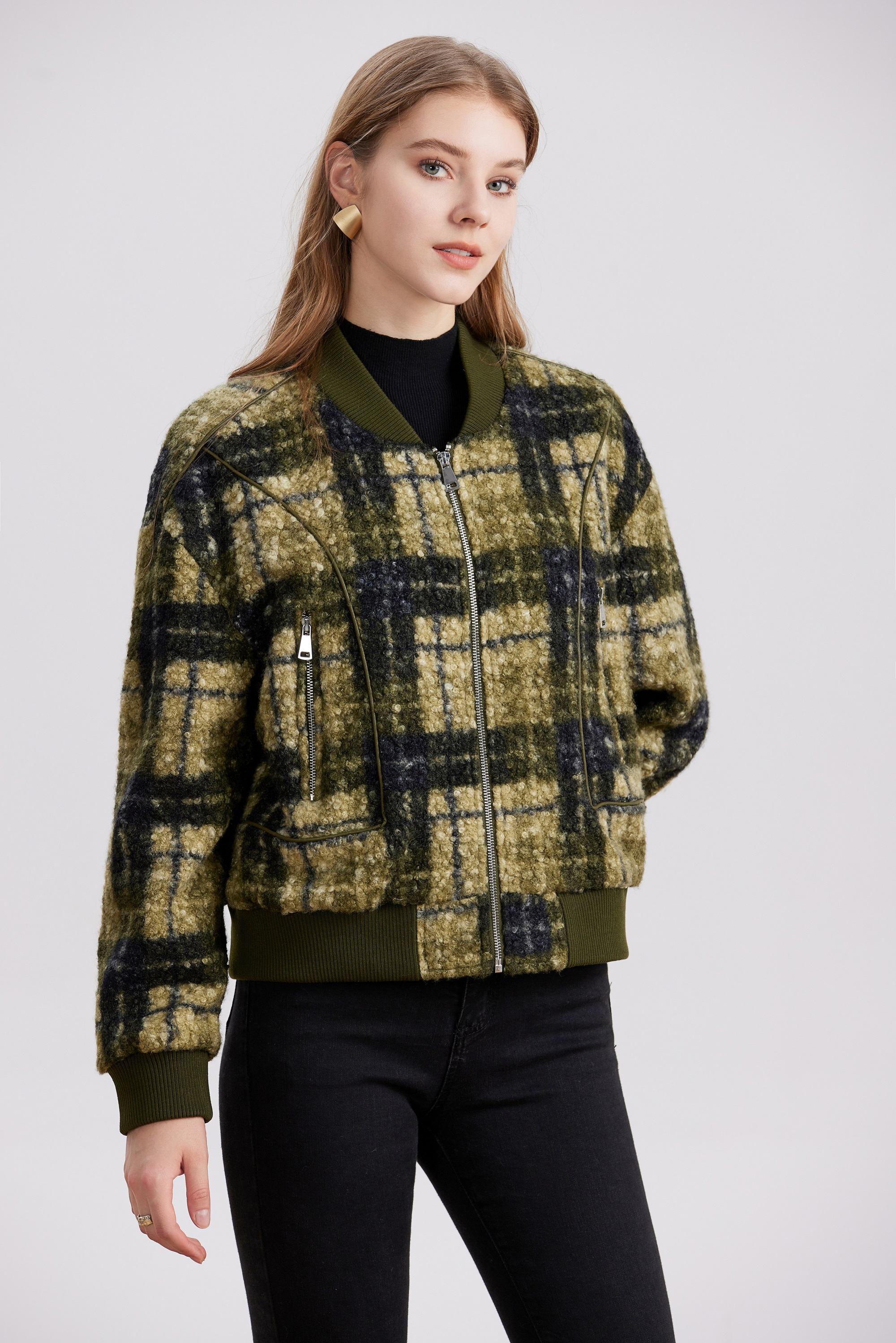 Ladies' woven casual jacket