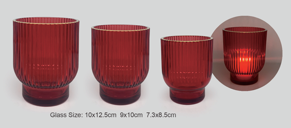Glass candle holder 1
