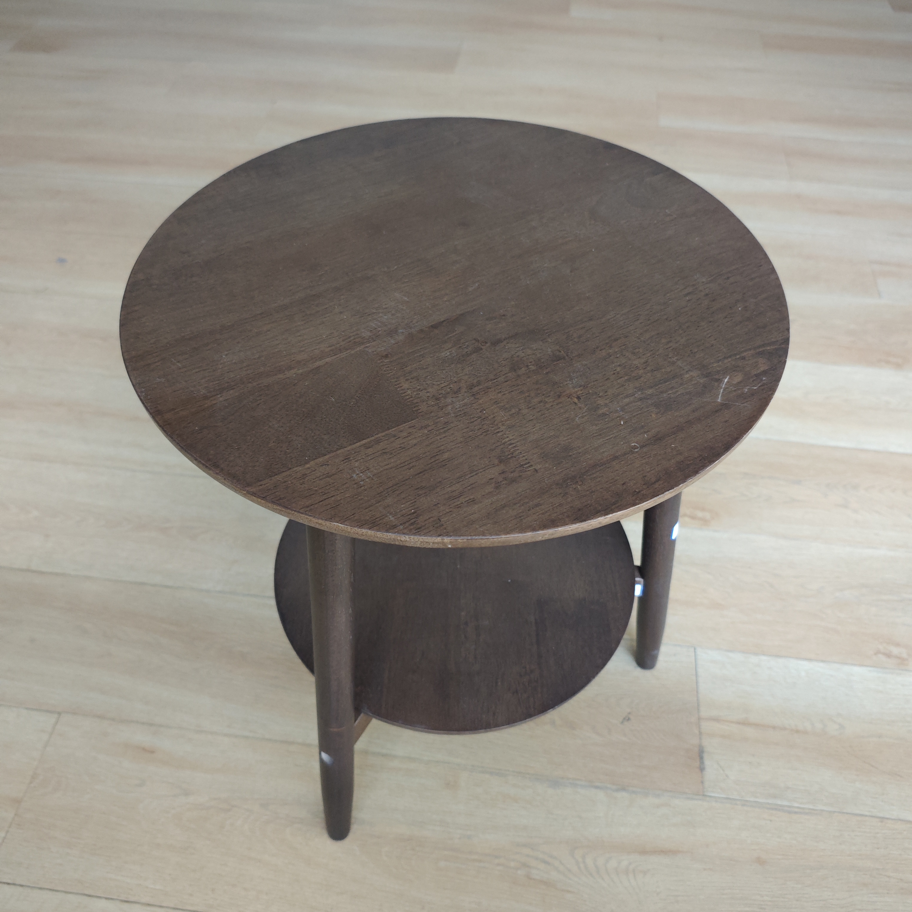 Living room solid rubber wood leisure table