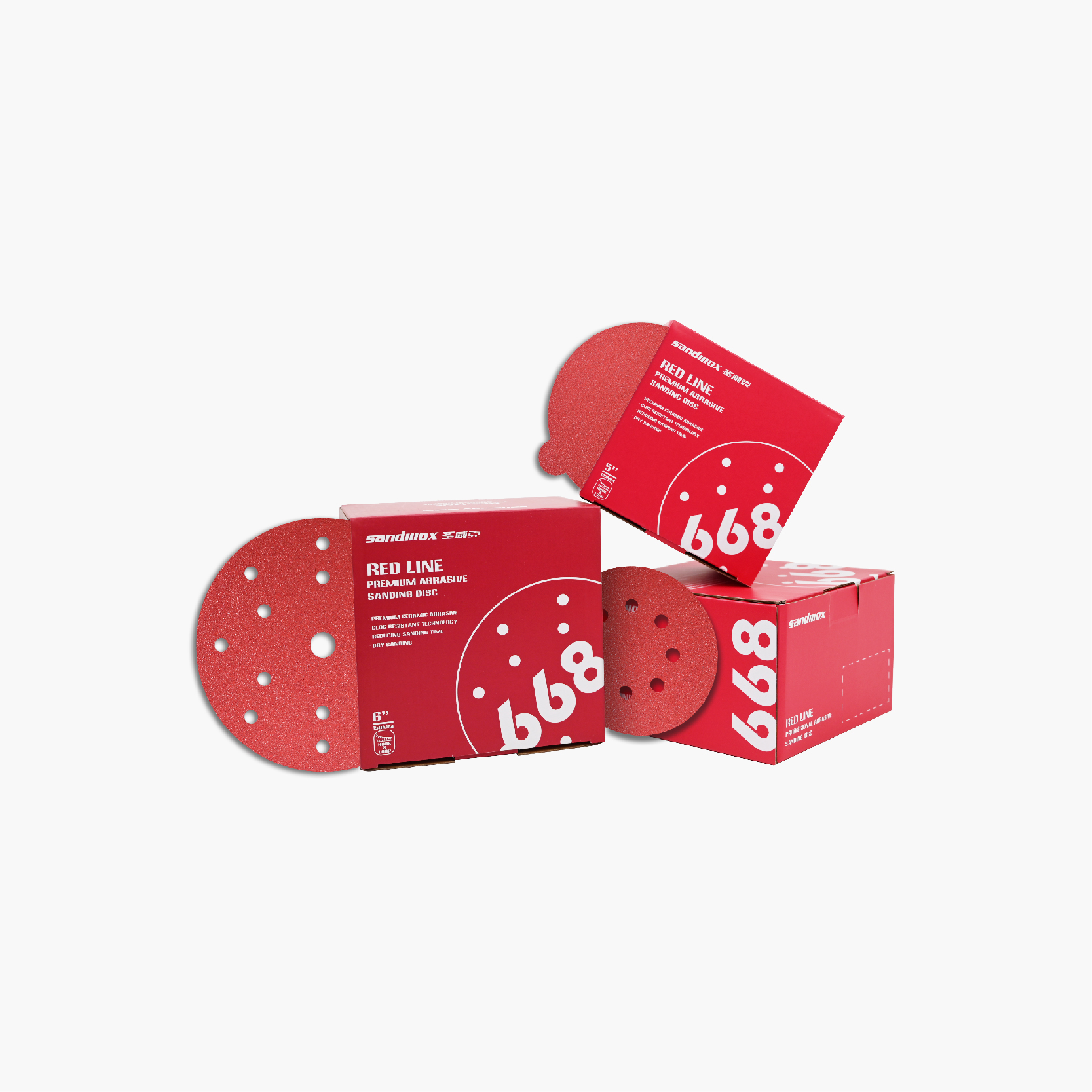668 Red Zirconia Sanding Disc