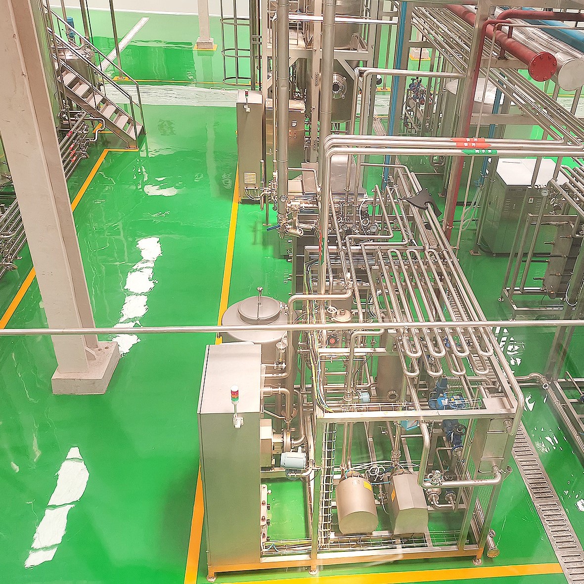 Milk processing line