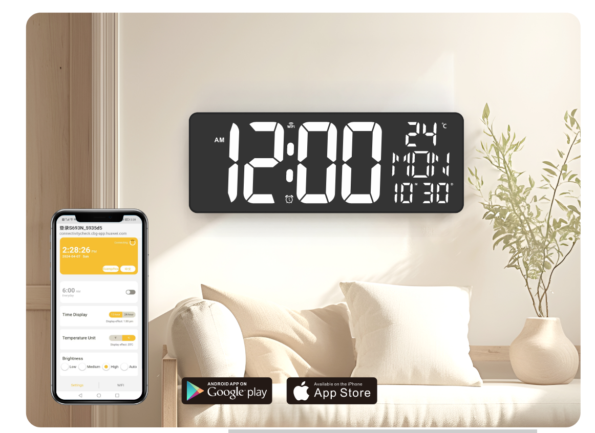 bluetooth LED clock