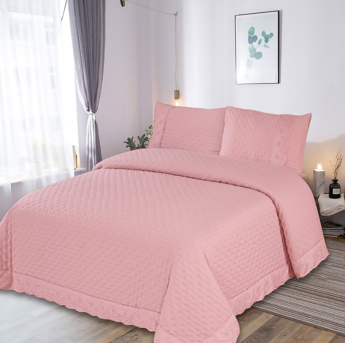 quilt with jacquard ultrasonic velvet