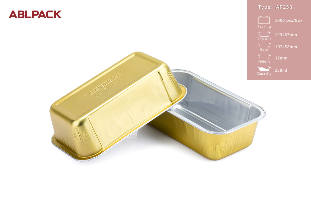 ABLPACK 258ML Eco-friendly Dessert Baking Cup cupcake Disposable Aluminum Foil Containers