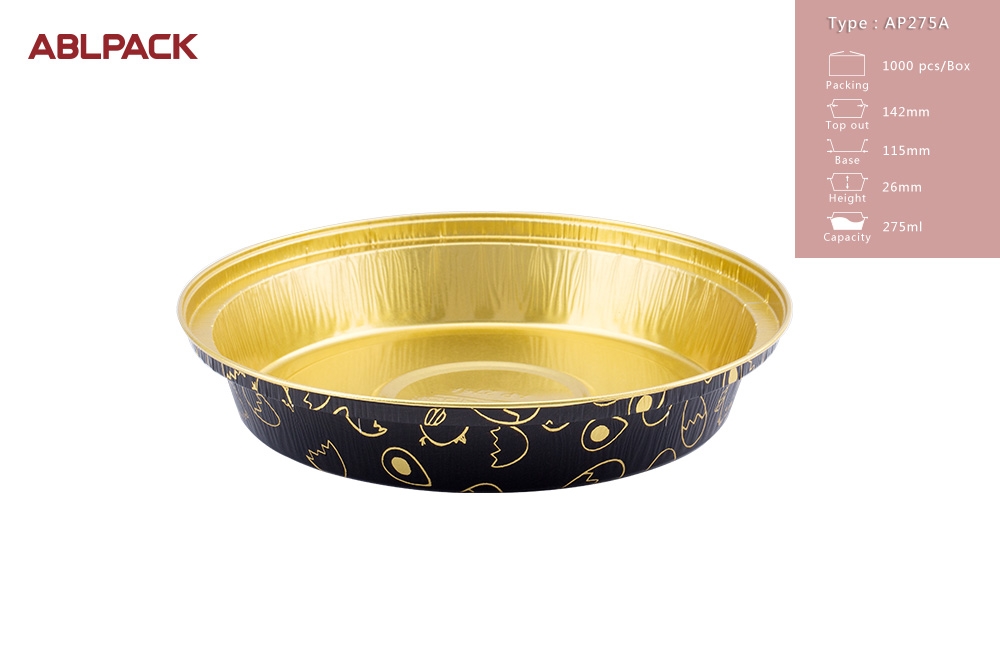 Food Container Dessert Box Aluminum Foil Containers Round Baking Cake Dessert disposable Container