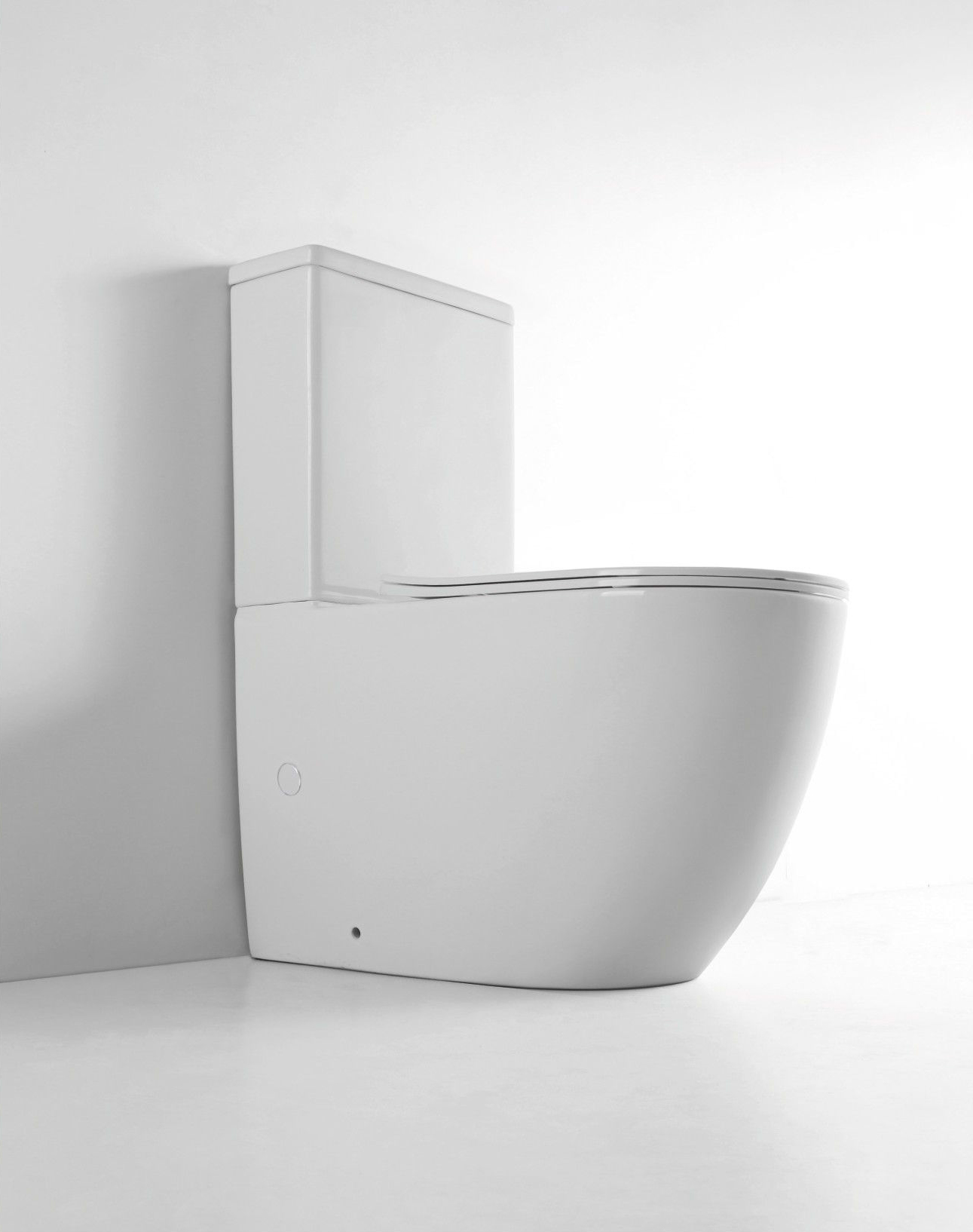 One piece toilet