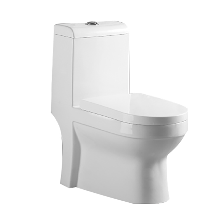 One piece toilet