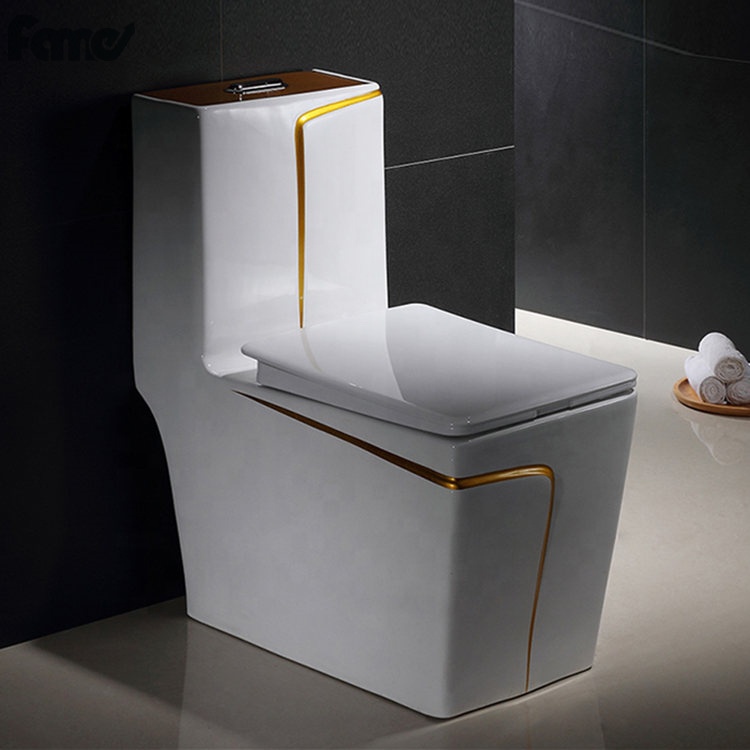 One piece toilet