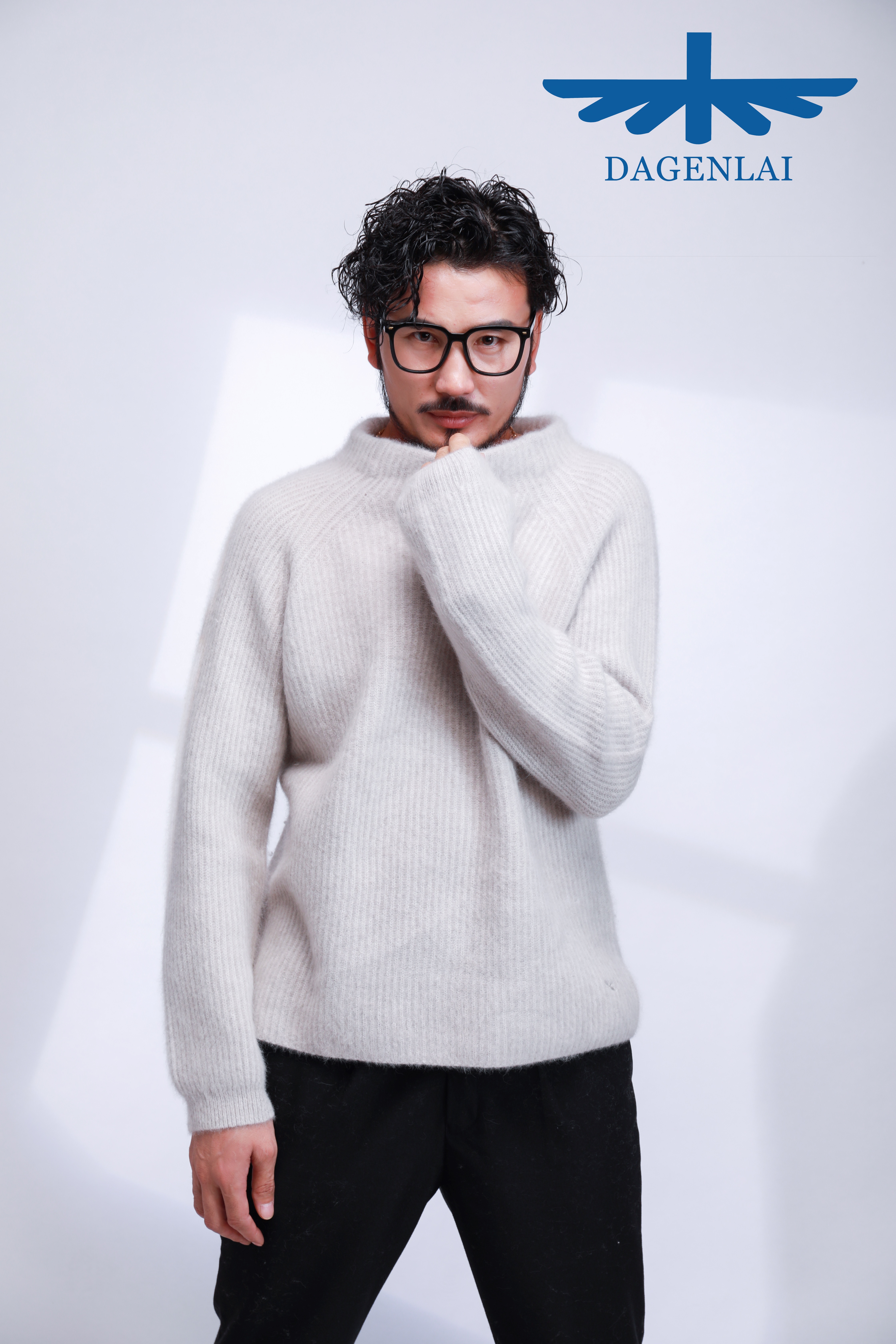 Men's cashmere fleece pullover
