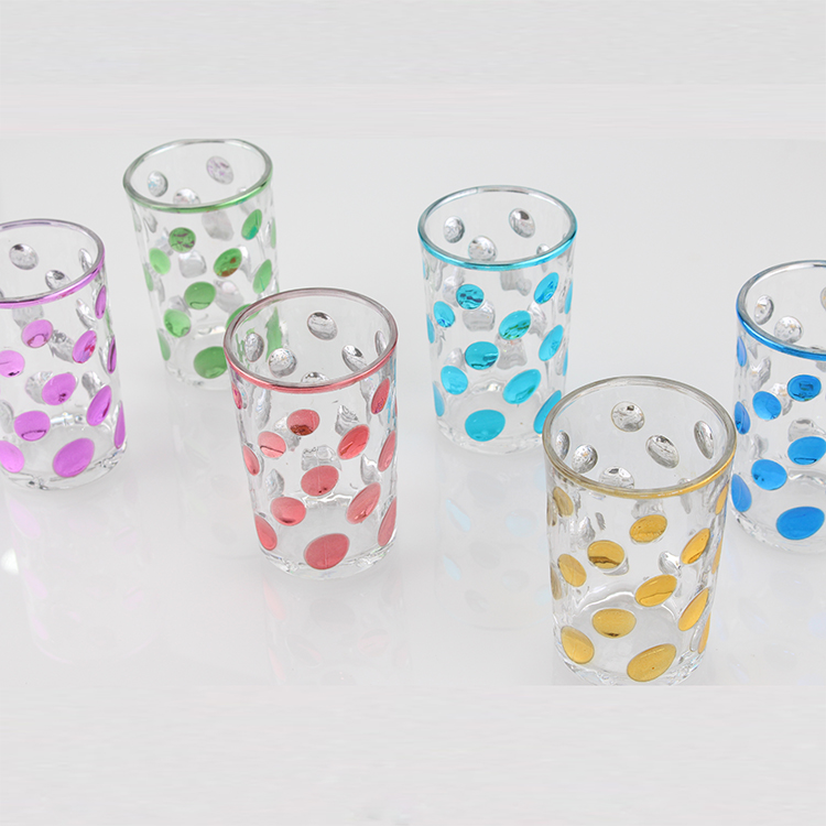 12 pcs 6OZ (200ml) plating glass Tumbler Juice sets water set tea cup teacup set Glass