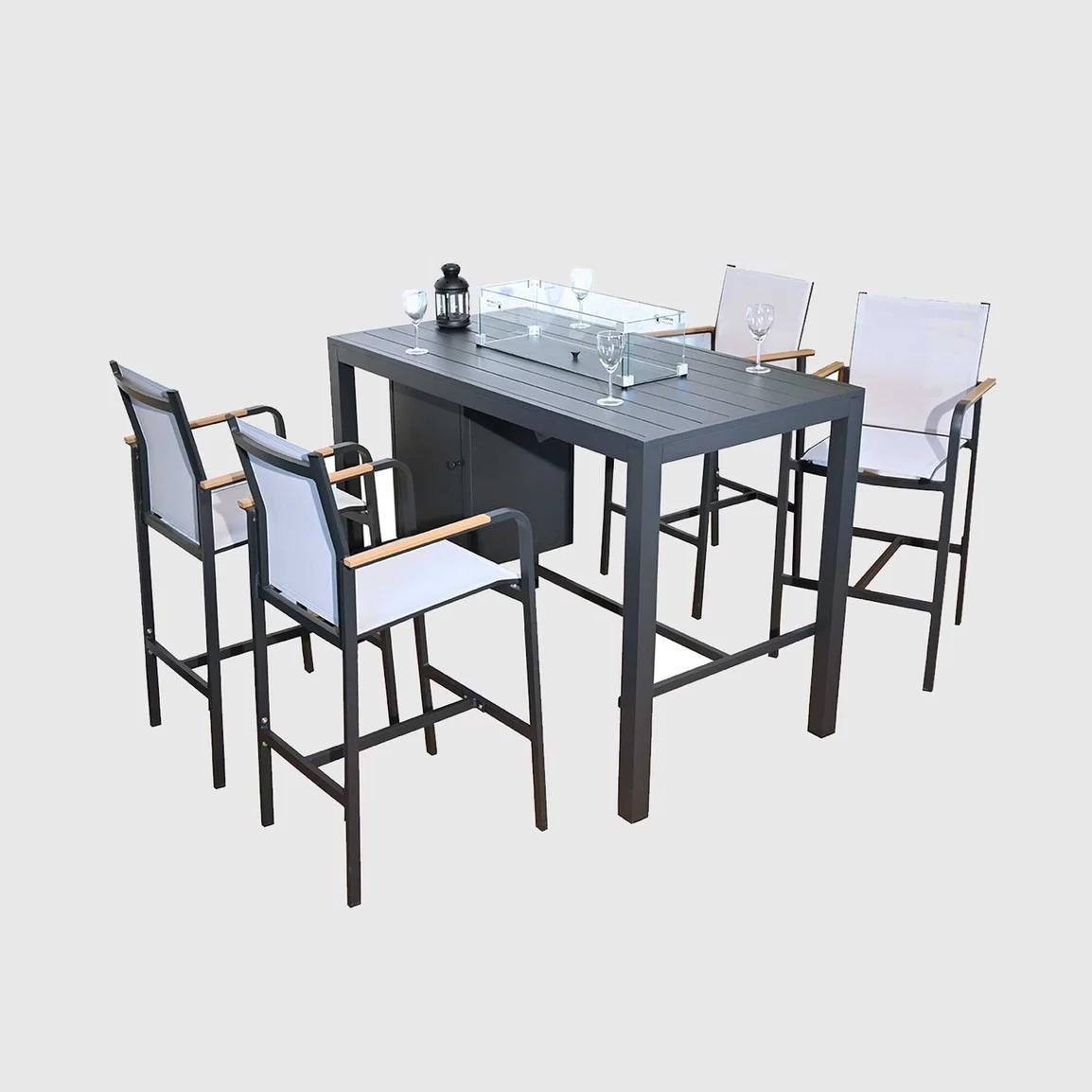 5pcs Bar Firepit Dinning set