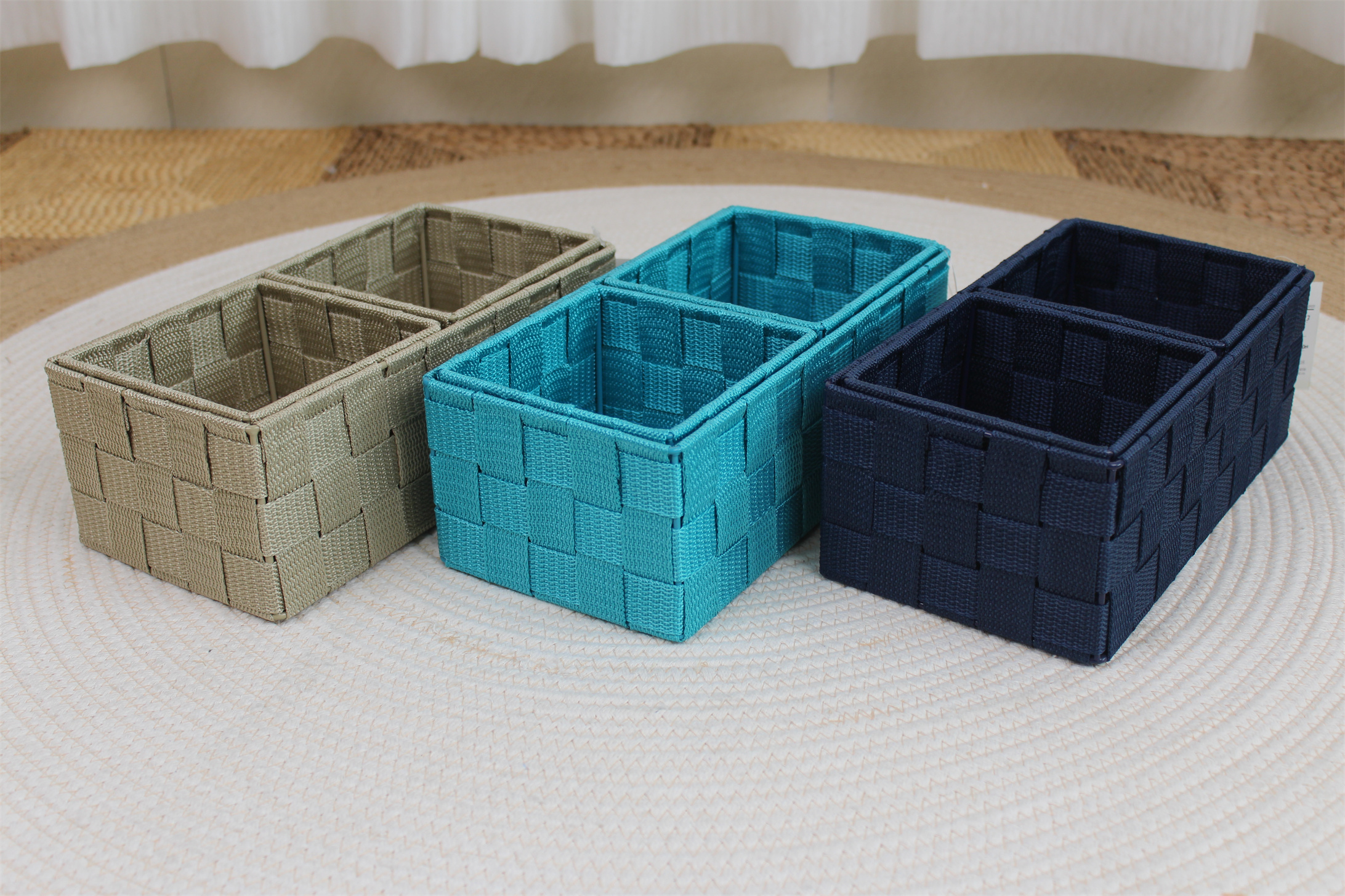 PP material small size set of 3 storage basket for home storage and organize