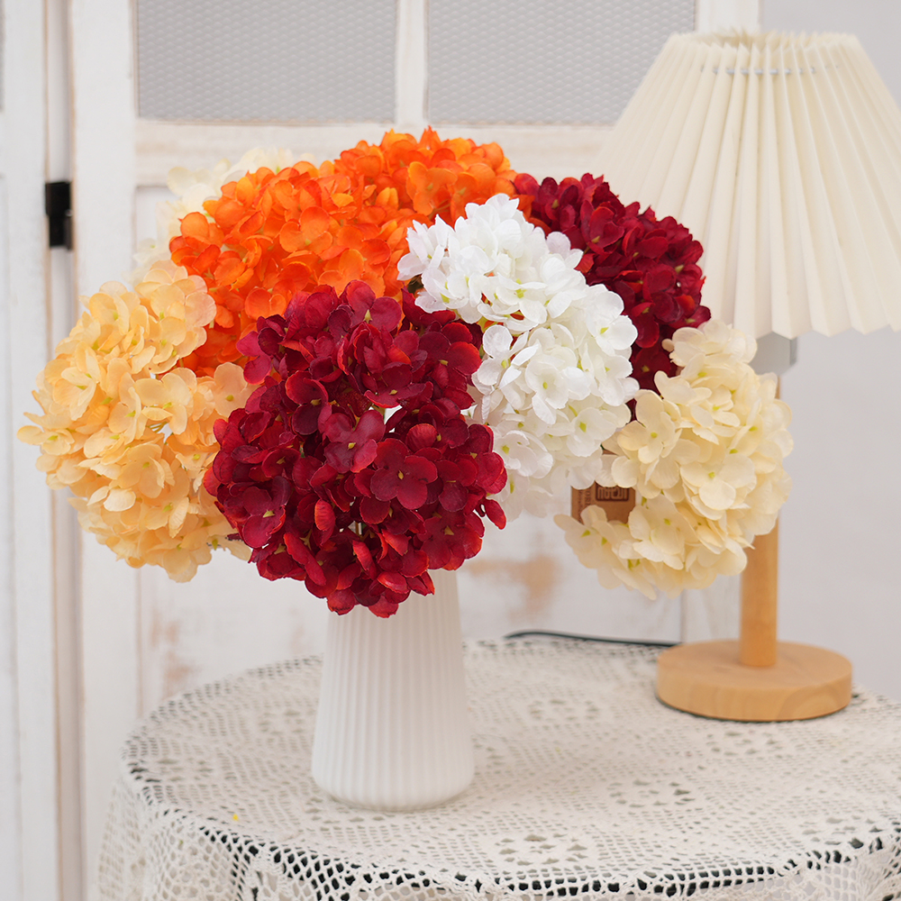 Transworld Single 17cm Flower-diameter Artificial Hydrangea Flower Decorative Flowers For Home Decor