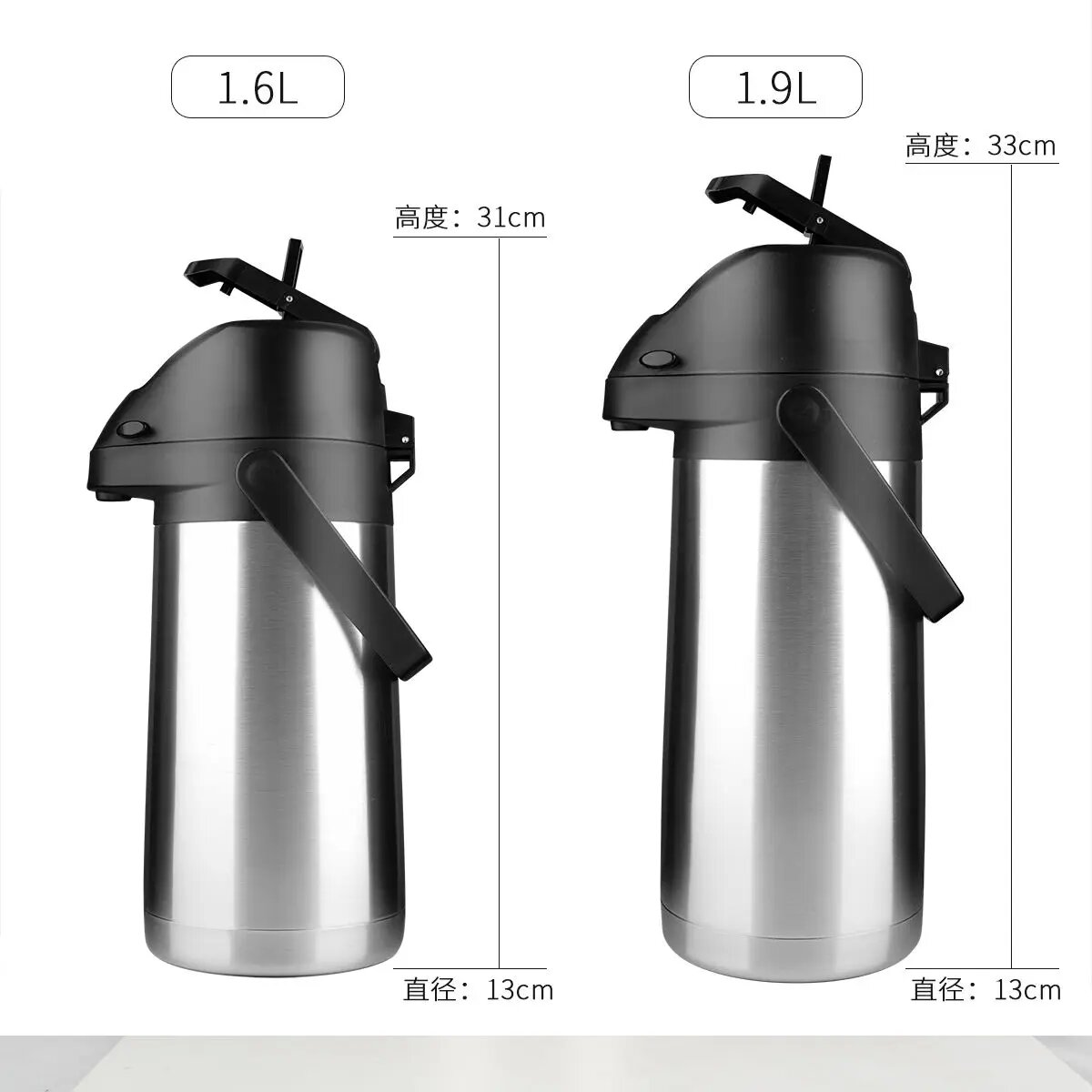 Inox Airpot Thermos Stainless Steel Coffee Carafe Inox Termo Hot Cold Water Termoc Vacuum Flask