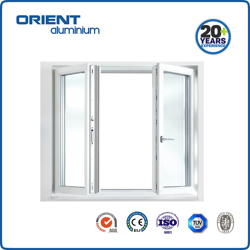 Double Tempered Glass Windows Soundproof Casement Windows Aluminium