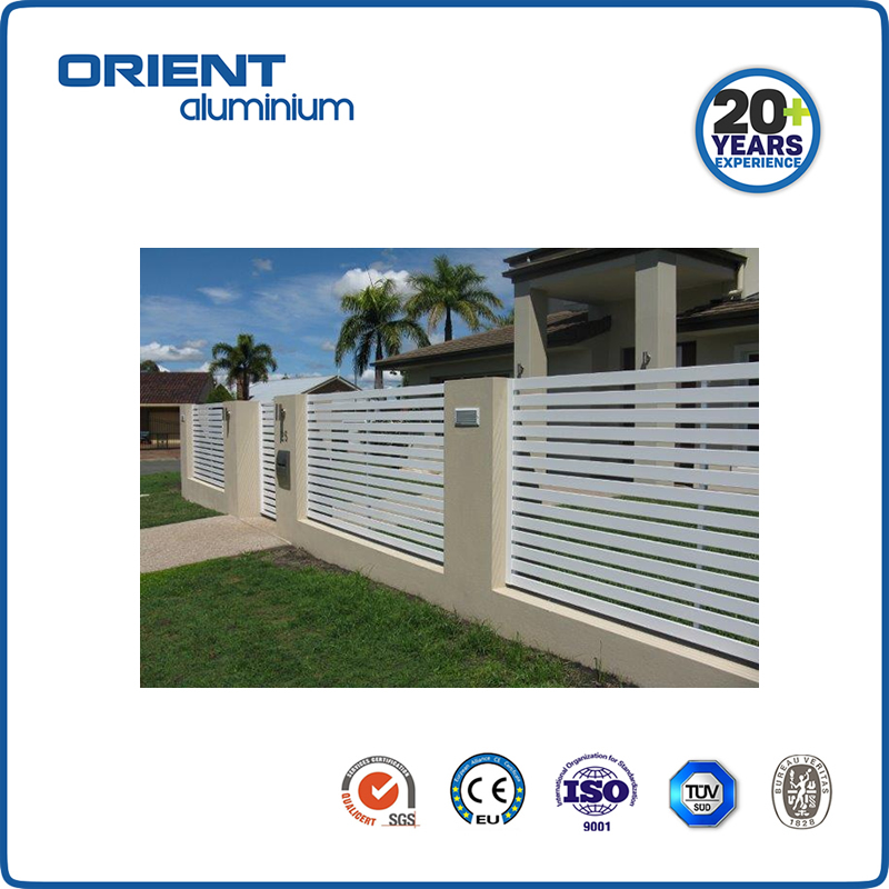 Privacy Metal Aluminum Fence Panels Horizontal Slat Privacy Fence Graden WPC Assemble Fence