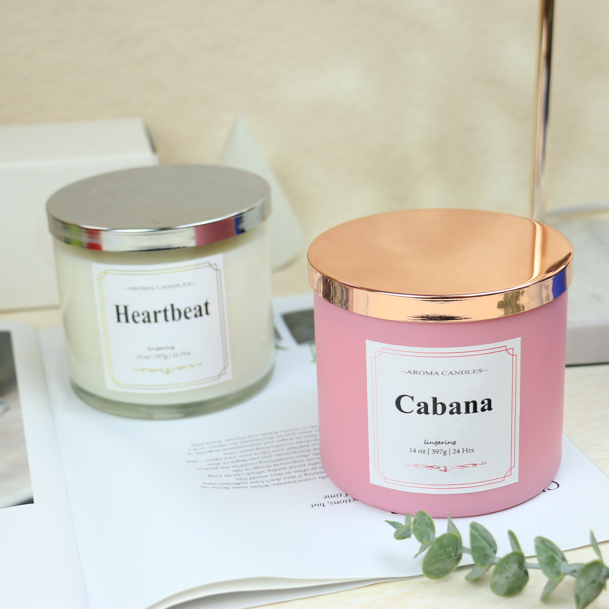 Romantic Exclusive celebration Celebrating the holiday with scented glass candles