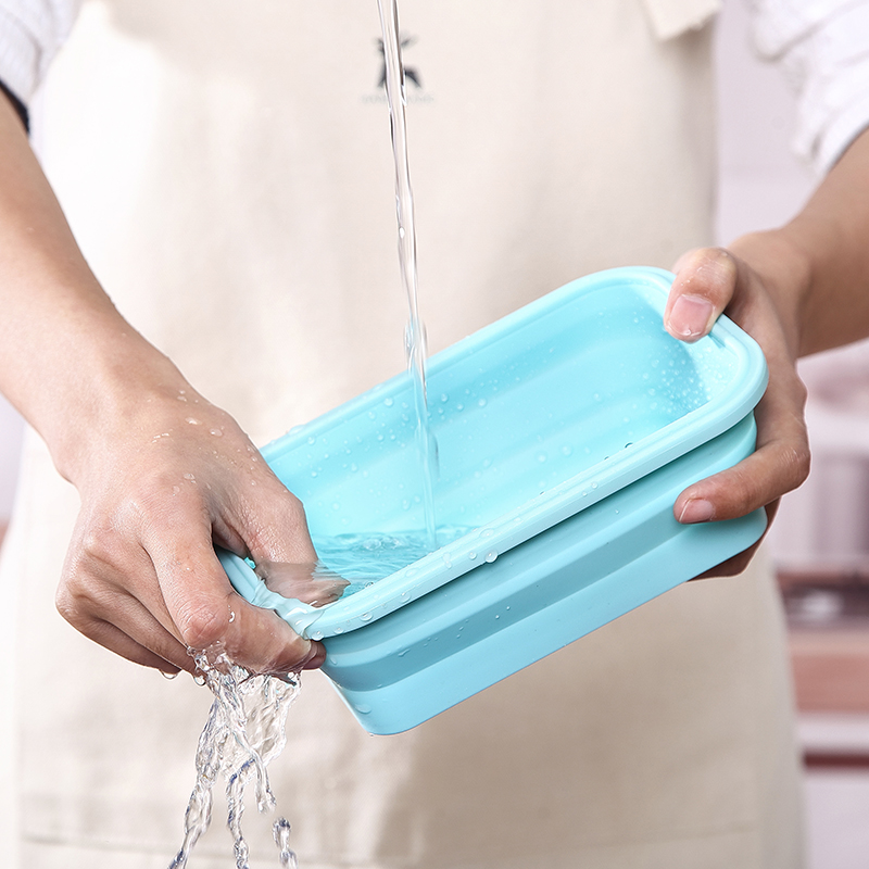 Silicone folding lunch box