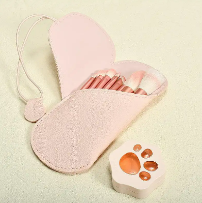 8pcs Mini Makeup Brush Low MOQ Makeup Short Handle Makeup Brushes Cute Face Eye Brush Set