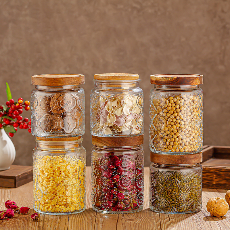 Glass storage jar
