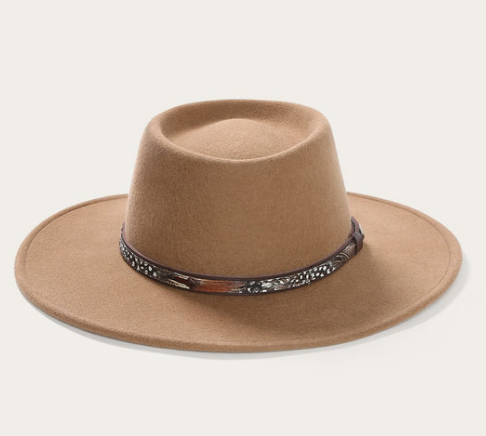 gambler crown wool felt hat