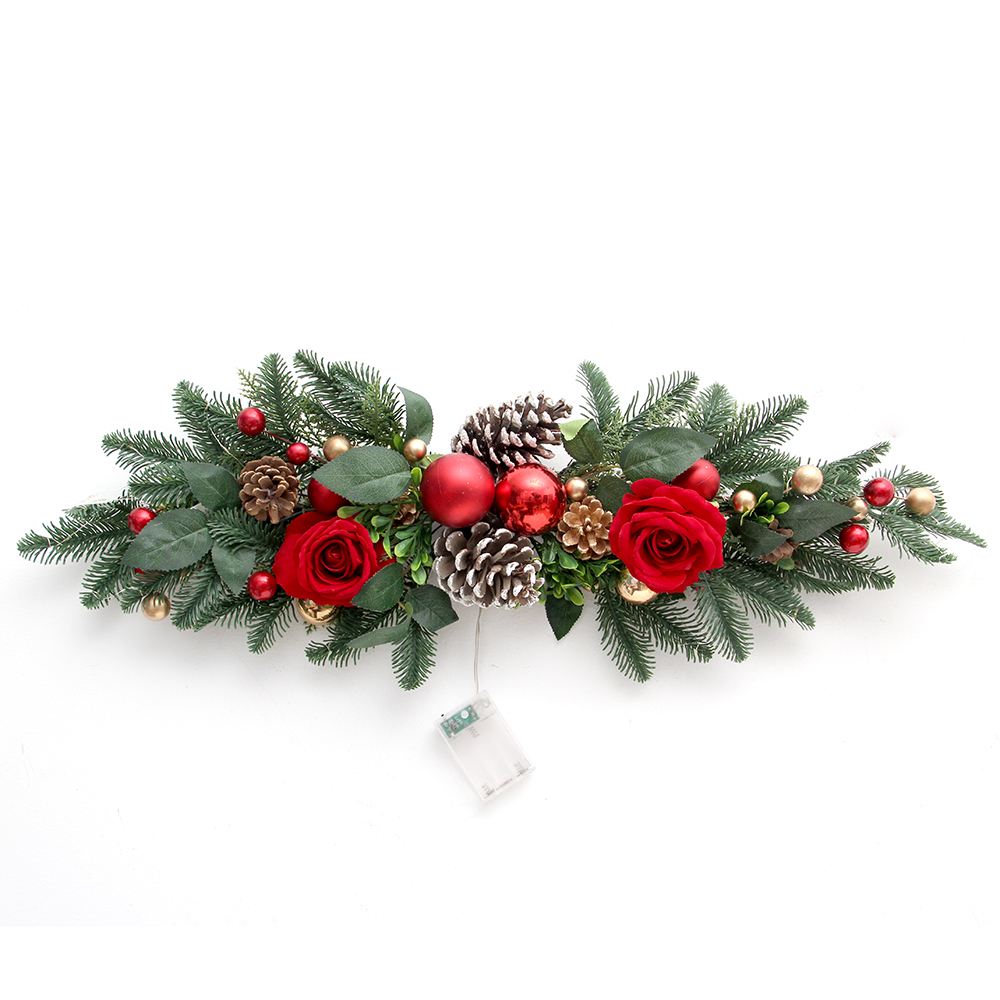 Transworld Artificial Door Hanger christmas Decor Rose Flower Door Hanger For Home Decoration
