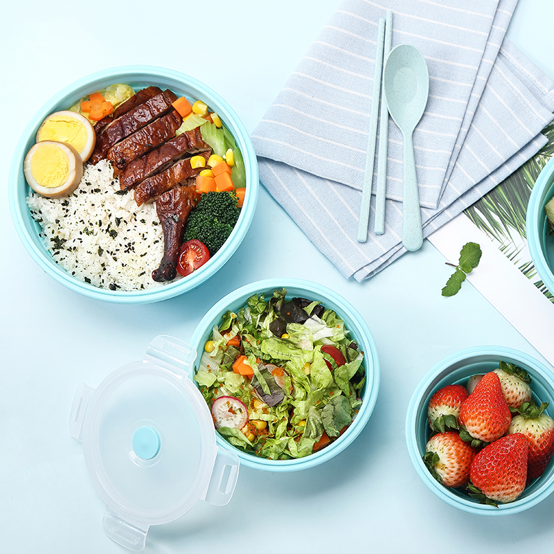 Round silicone lunch box