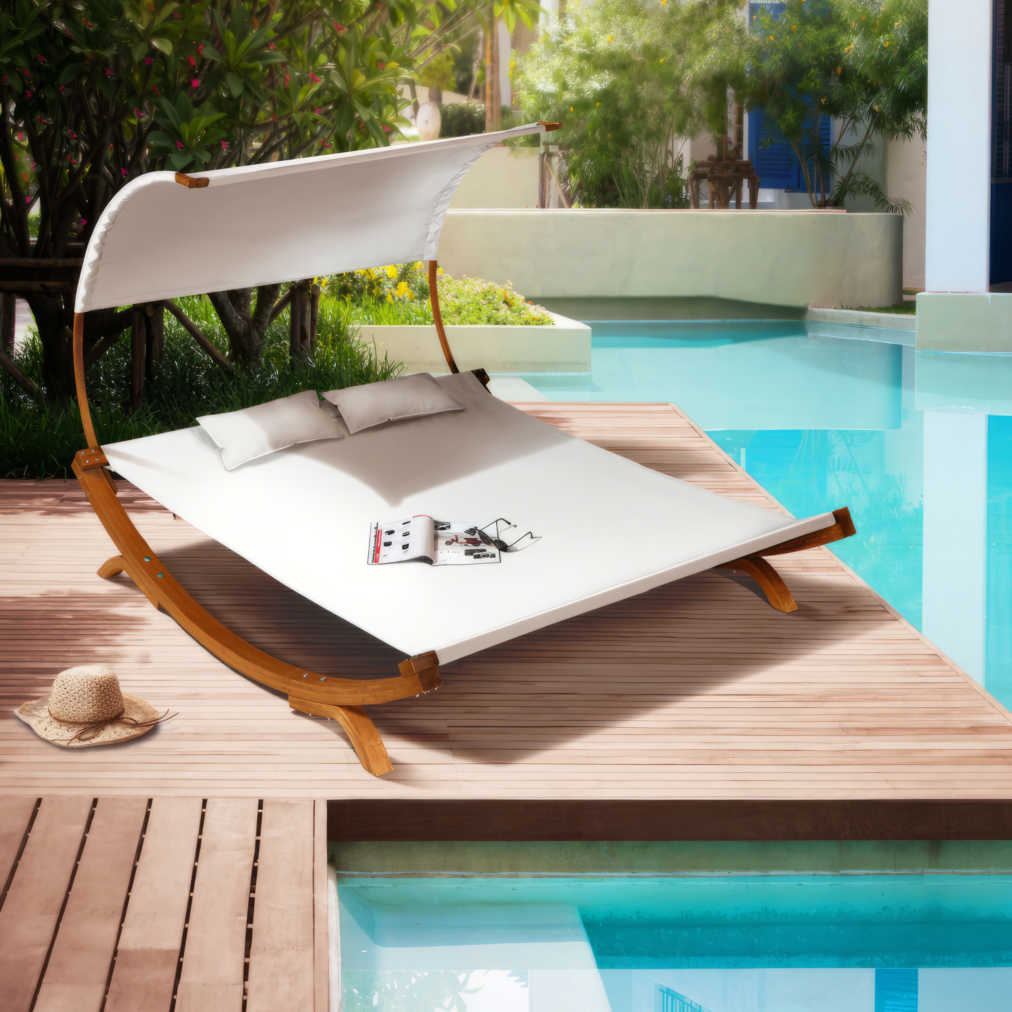 Wooden Sunbed