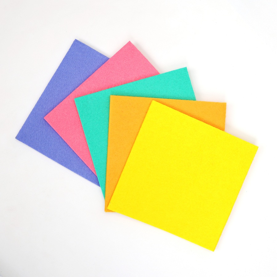 Multifunction in a variety of colors needle punched nonwoven cleaning cloth, household dish cloth