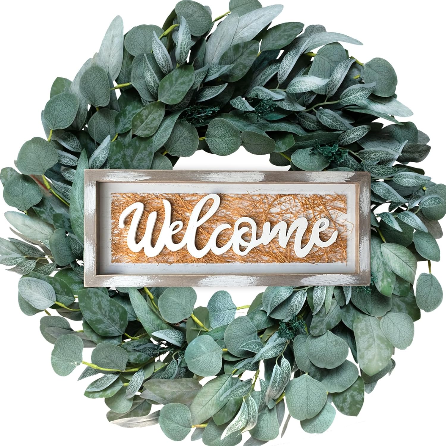 Spring Summer Greenery Leaves Wreath