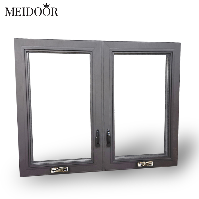 Modern Narrow Frame Customized Sizes Design Black window Triple Glazed Aluminum Frame Glass windows
