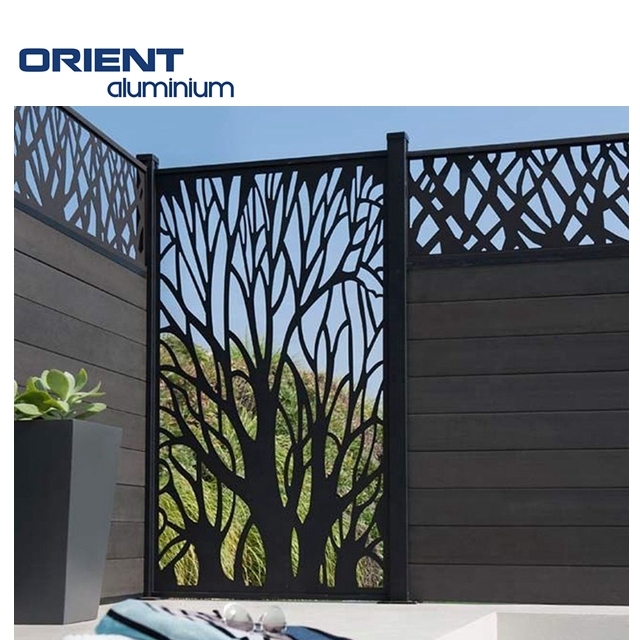 Outdoor Privacy Screen Panel Garden Aluminium Laser Cut Screen Decorative Metal Panels Room Dividers