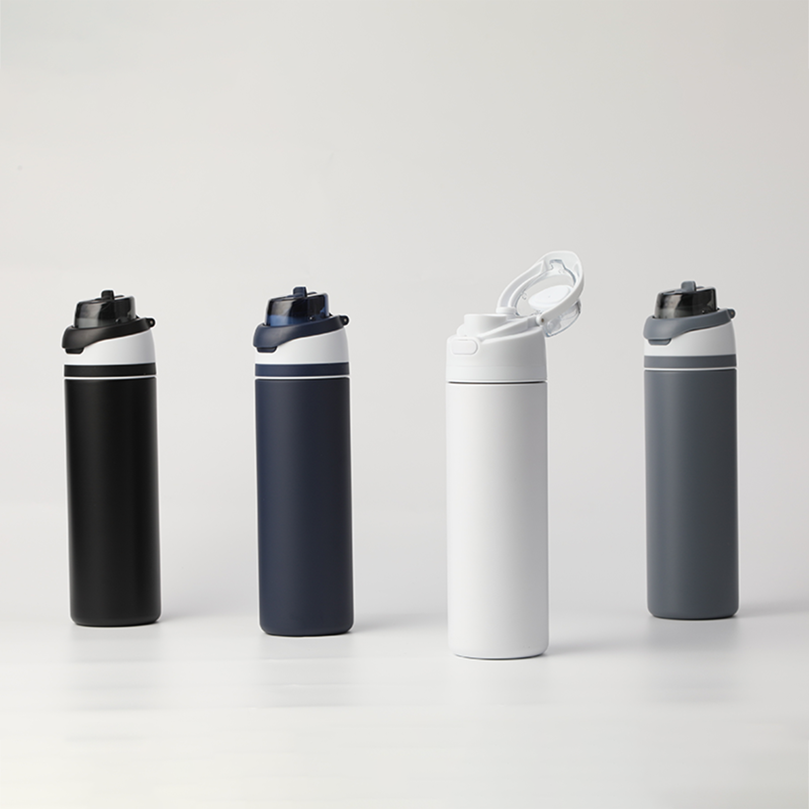 Vacuum bottle with handle