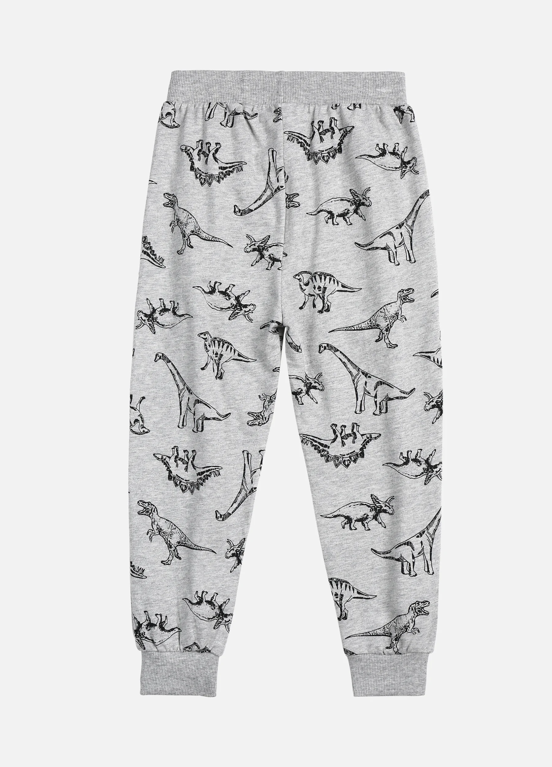 Boys' Dinosaur Print Elastic Waist Plus Velvet Jogger