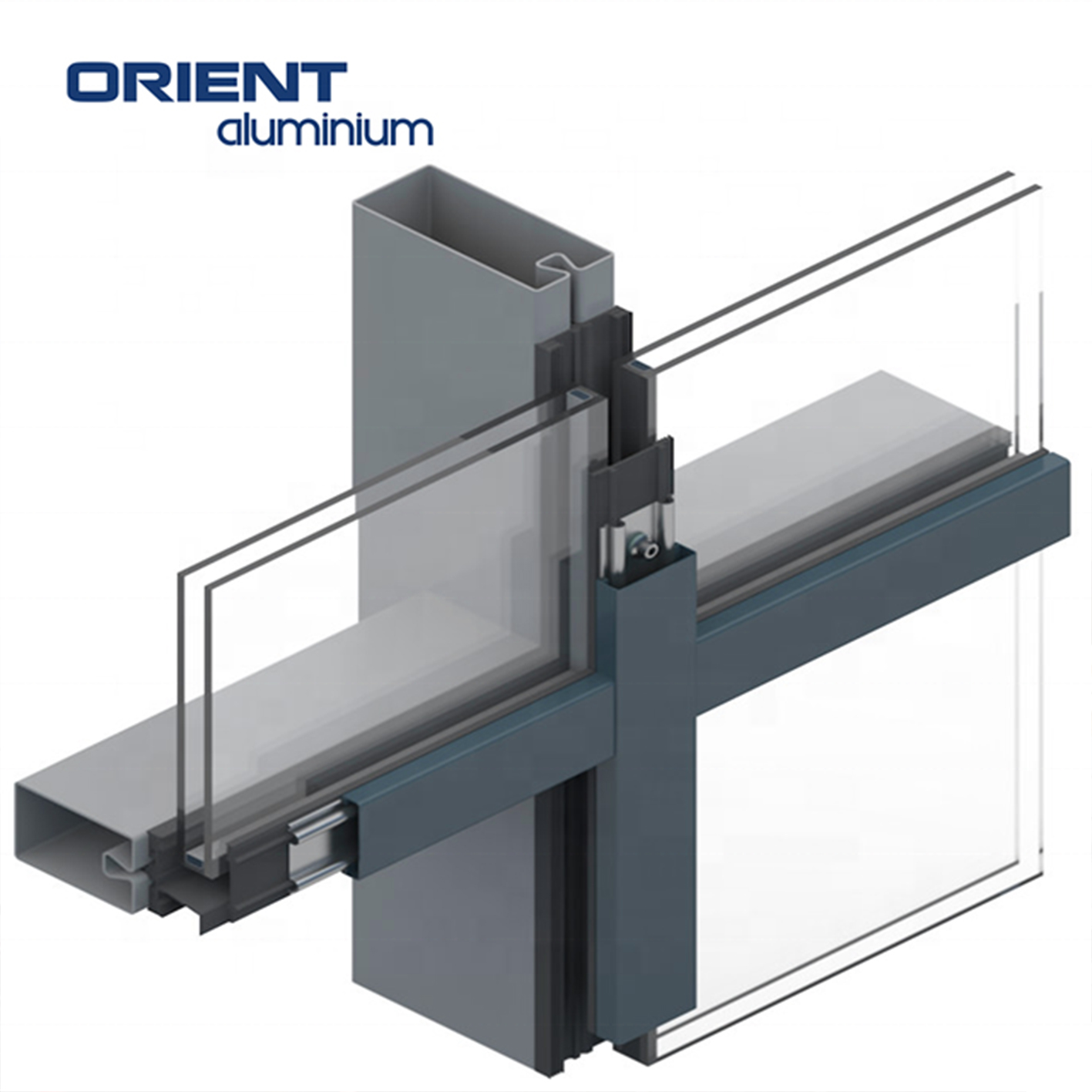 Factory Direct Aluminium Curtain Wall Large Size Facede Window Glass Curtain Wall
