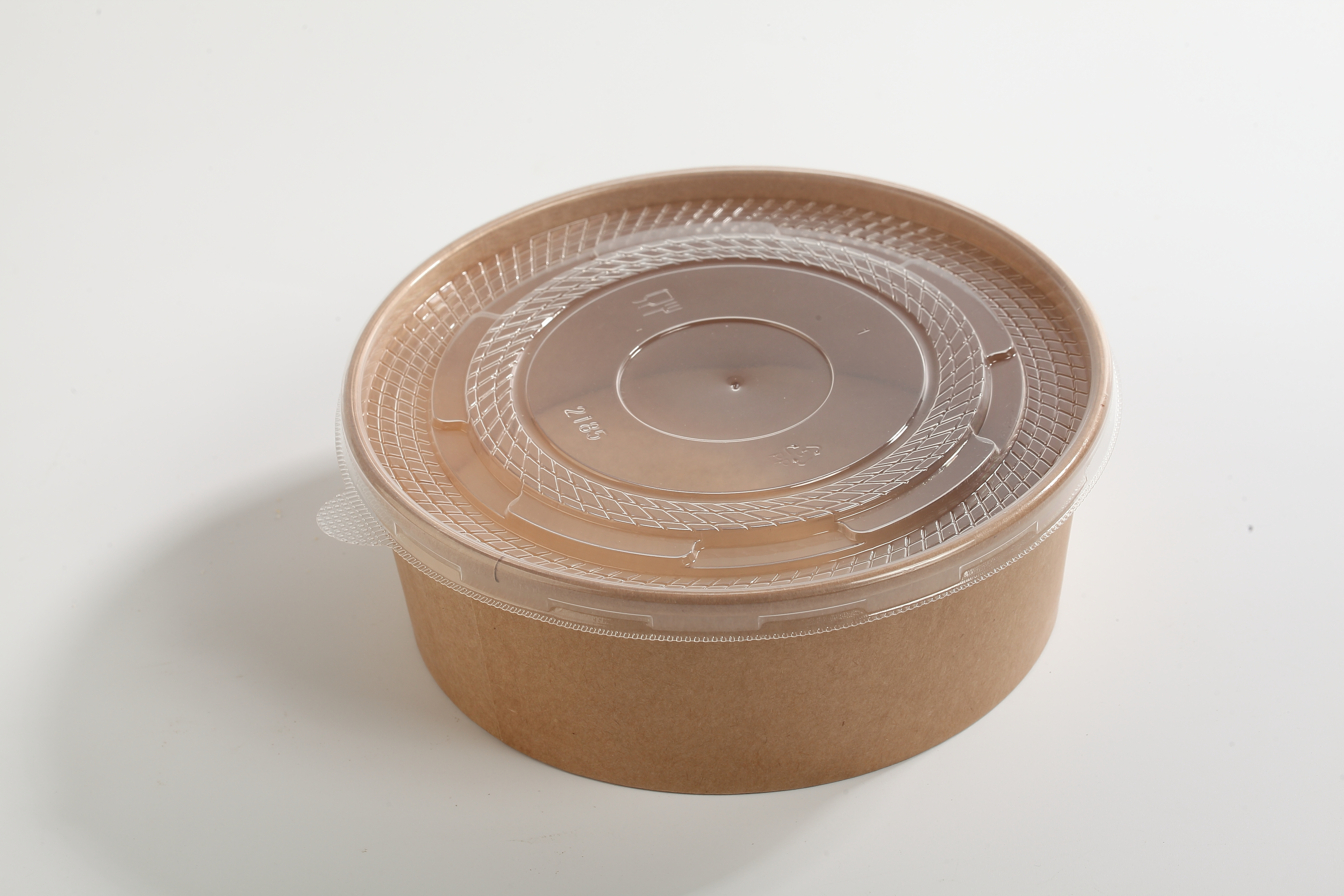 1500ml Disposable Food Grade Kraft Paper Lunch Box, Kraft Paper Salad Box, PP lid