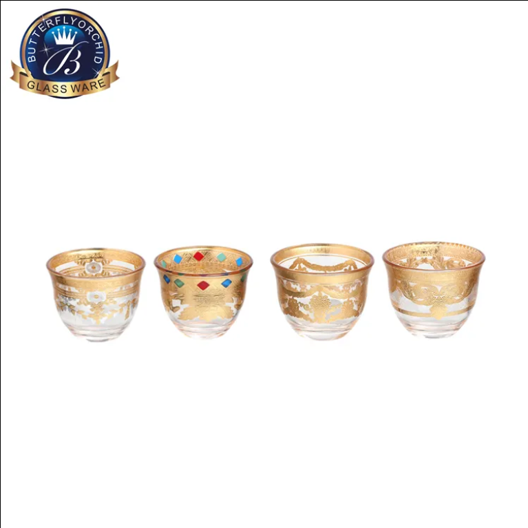 Arabic Style Cawa Cup Eco-friendly Tea Cup Set and Arabic Coffee and Tea Glass
