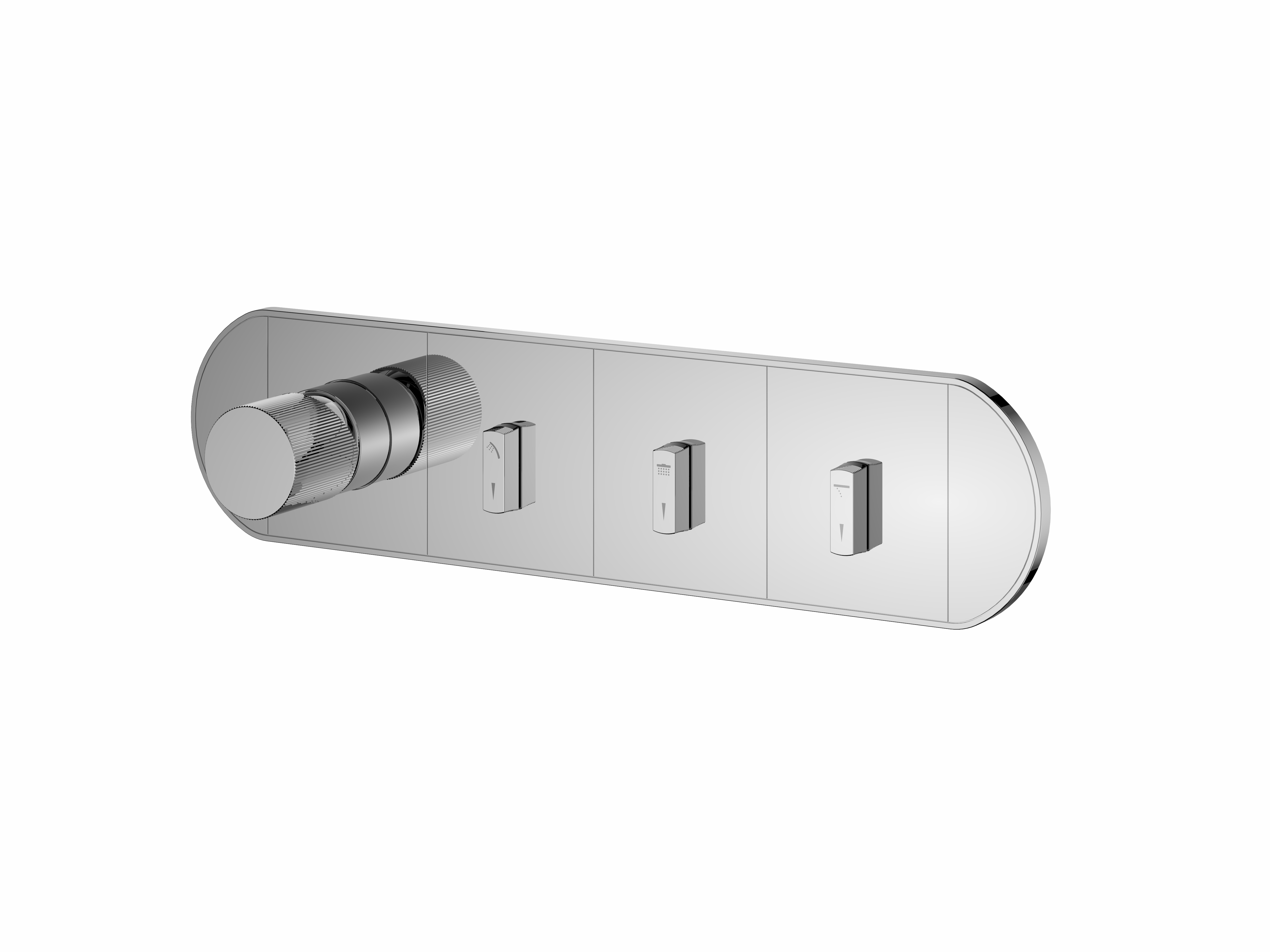 FLOVA Single lever concealed 5-way bath/shower mixer with 3 GoSlide controllers