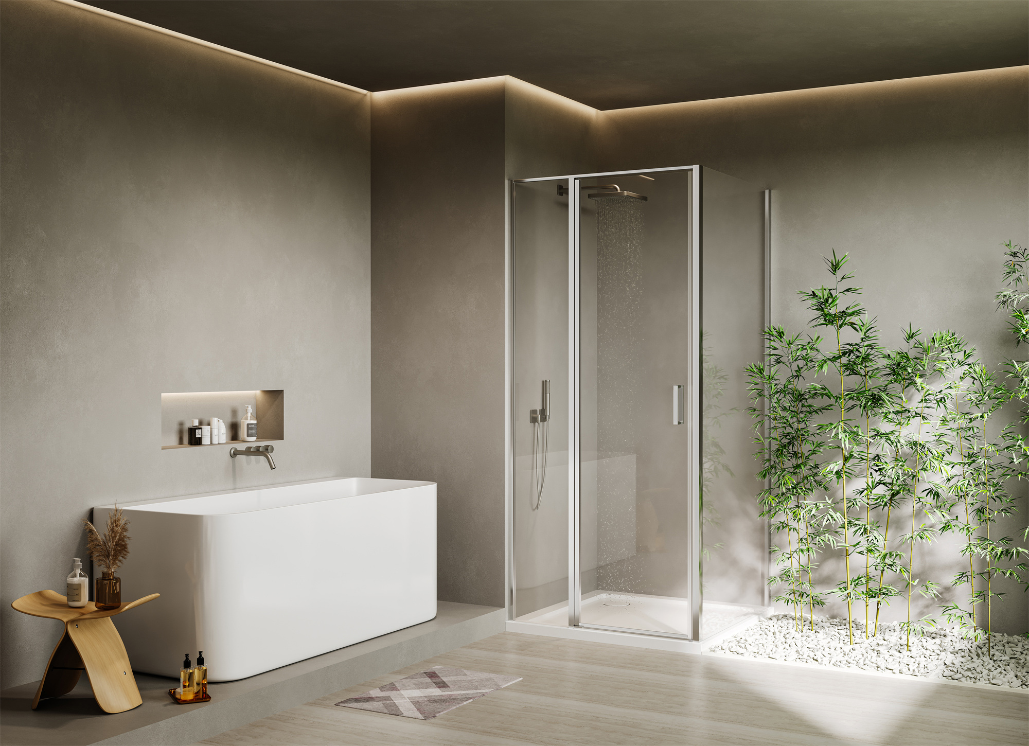 shower room，shower enclosure