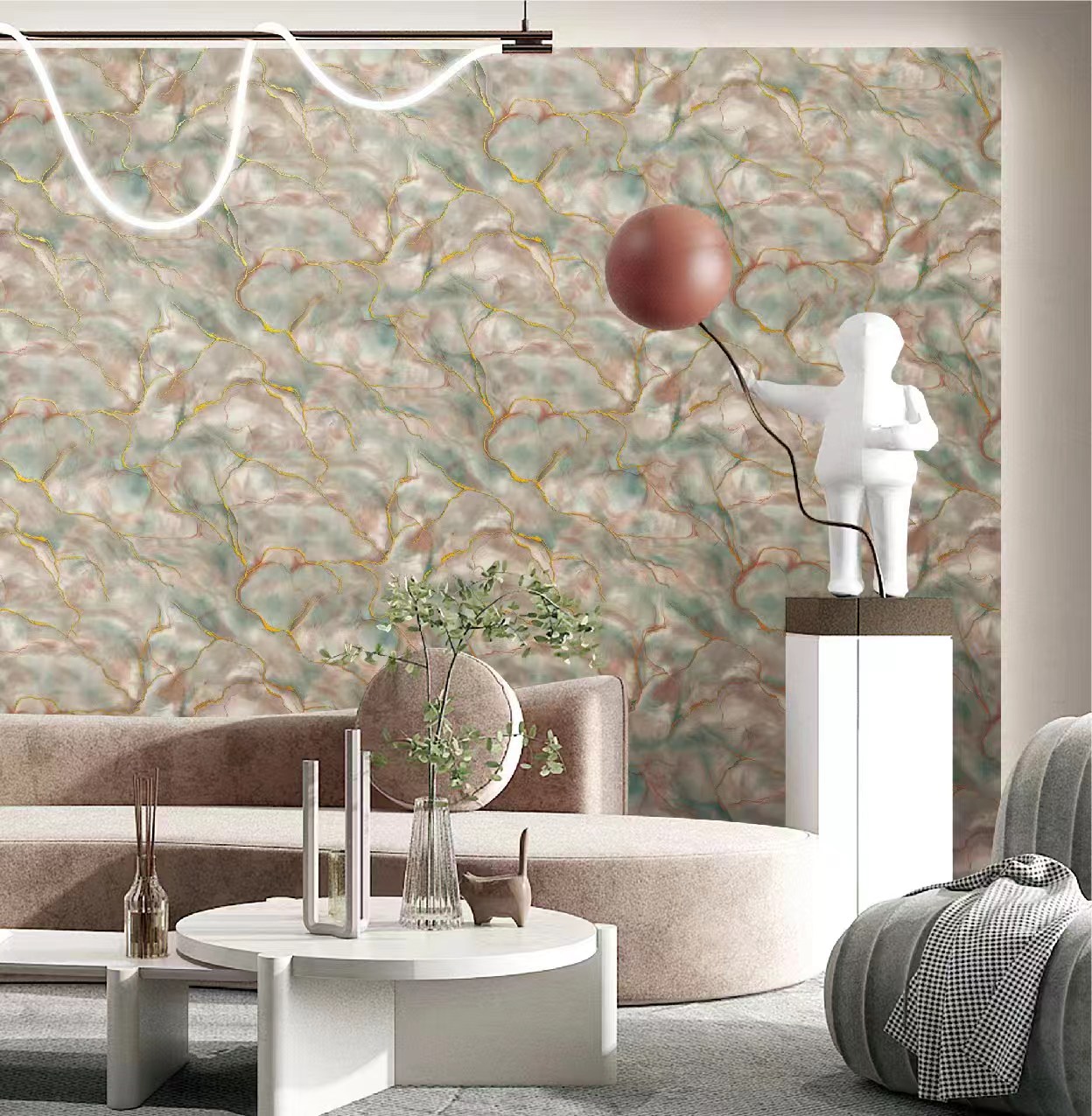 ZHENDI Wallpaper PVC/Non-woven back