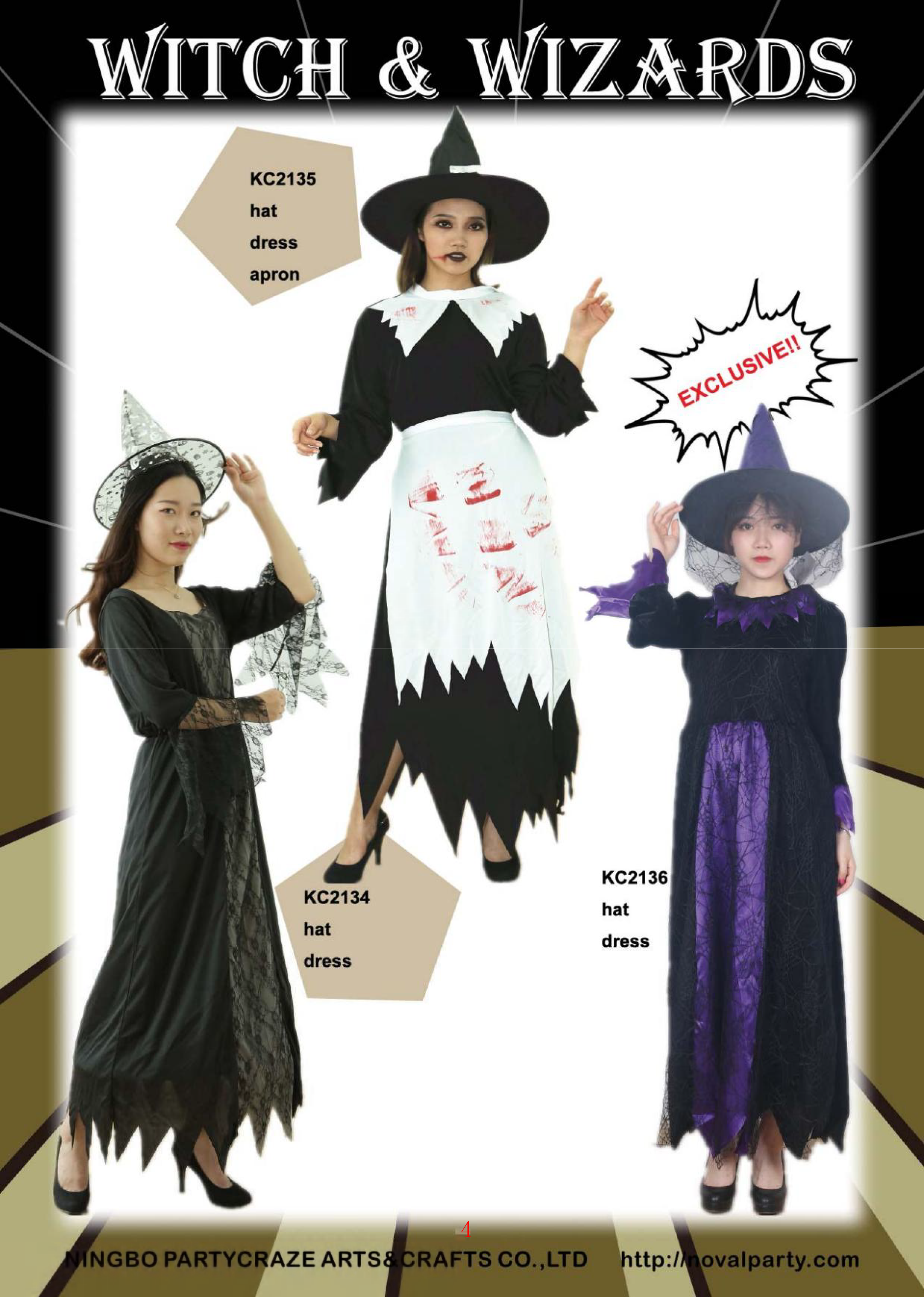 Halloween Witch Costumes for Adults and Children
