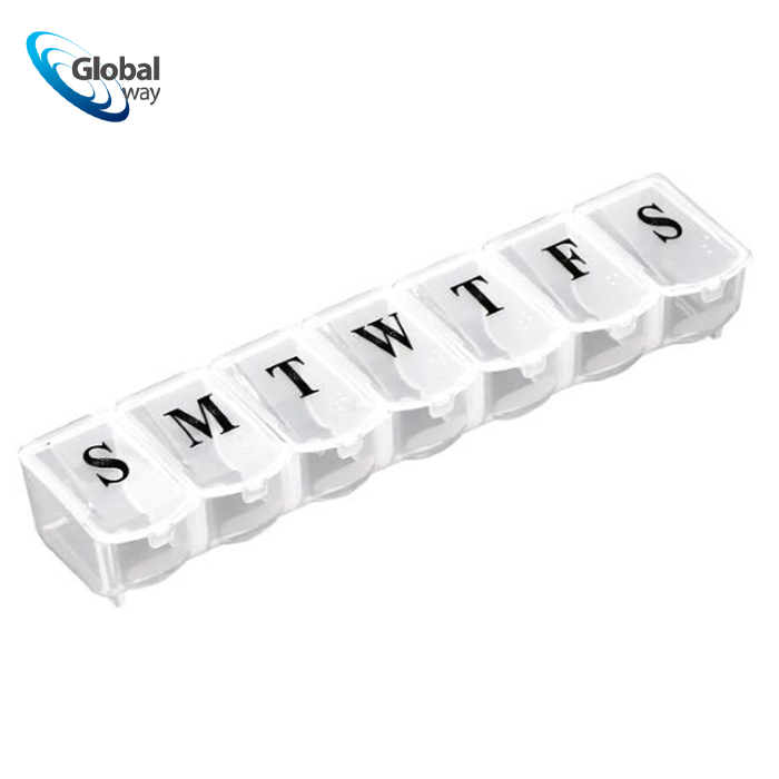 Pill box (7-day long strip with lid