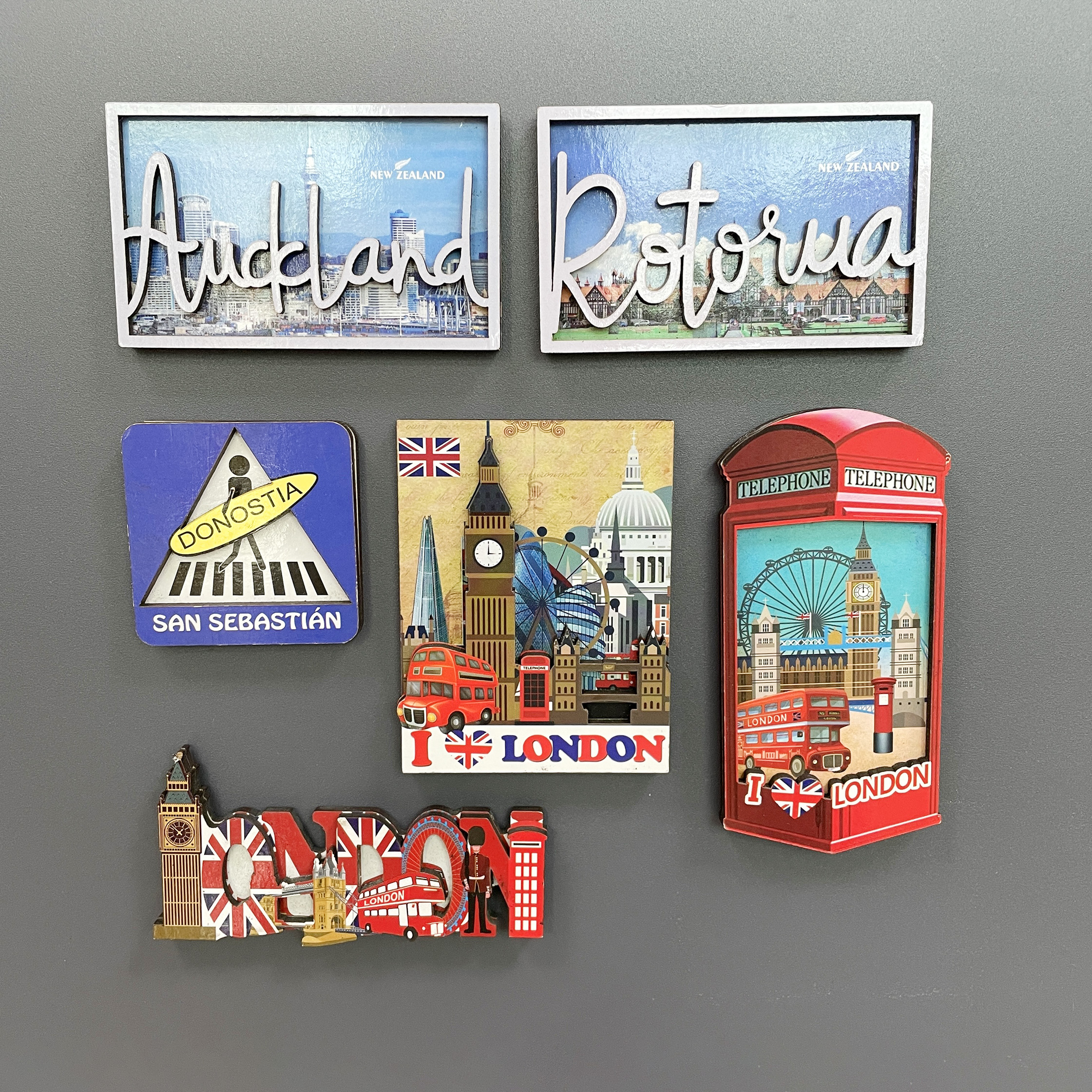 Wooden 2-layer engrave fridge magnets
